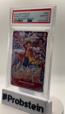 2025 One Piece EN One Piece Day Dallas #006 Monkey D. Luffy PSA 10 GEM MINT - Image 2