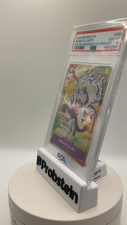 2024 One Piece EN P-041 Monkey D. Luffy Offline Regionals Finalist Promo PSA 10 - Image 2