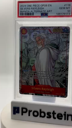 2024 One Piece OP08 EN Manga Alternate Art #118 Silvers Rayleigh PSA 10 GEM MINT - Image 2