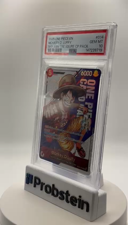 2025 One Piece EN 3rd Anniversary Treasure CP Pack #014 Monkey D. Luffy PSA 10 - Image 2
