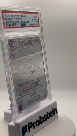 2025 ONE PIECE OP11 MONKEY D LUFFY 3RD ANNIVERSARY SILVER OP05-119 PSA 10 - Image 2
