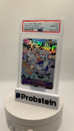 2023 One Piece JPN OP05-Manga alt. Art #119 Monkey D. Luffy PSA 10 GEM MINT - Image 2