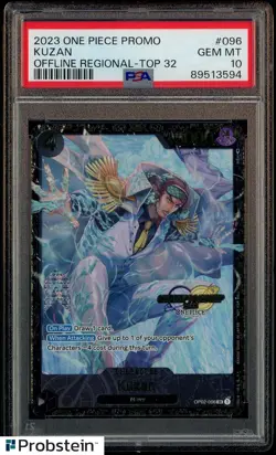 2023 One Piece Promo Offline Regional Top 32 #096 Kuzan PSA 10 GEM MINT - Image 1