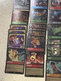 Disney Lorcana Winterspell, Whispers, Fabled Mixed 60+ Card Lot ALL COLD FOIL - Image 2