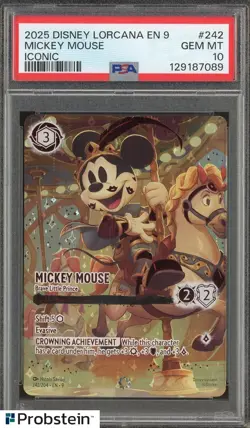 2025 Disney Lorcana En 9 Iconic #242 Mickey Mouse PSA 10 GEM MINT - Image 1