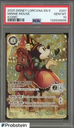 2025 Disney Lorcana En 9 Iconic #241 Minnie Mouse PSA 10 GEM MINT - Image 1