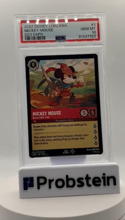 2022 Disney Lorcana D23 Expo #1 Mickey Mouse PSA 10 GEM MINT - Image 2