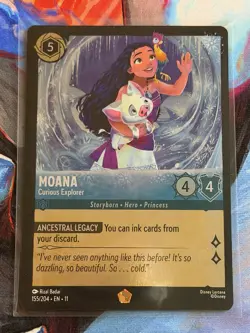 Disney Lorcana Winterspell COLDFOIL #155/204 Moana - Curious Explorer |Legendary - Image 1