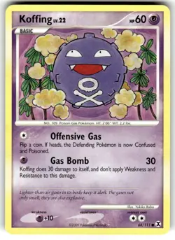 Koffing 68/111 Rising Rivals Regular Pokemon Card TCG - Image 1