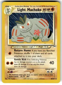 Light Machoke 49/105 Uncommon Neo Destiny Pokemon Card NM - Image 1