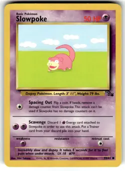 SLOWPOKE - 55/62 - Fossil - Pokemon Card - LP Unlimited - Image 1