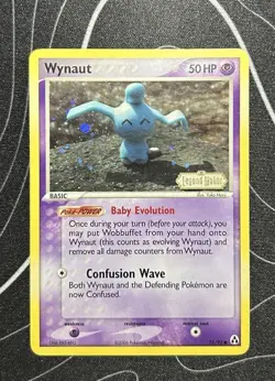 Pokemon Wynaut Reverse Holo 71/92 Legend Maker Stamped Card - Image 1