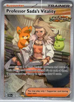Professor Sada's Vitality 256/182 SIR SV04: Paradox Rift - Pokemon Card - NM - Image 1