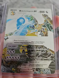 Pokemon Silver Foil Fan Art M Mecha Dragonite EX Textured Collector Card 005/015 - Image 5