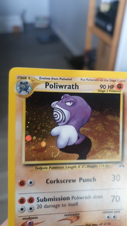 Poliwrath 9/75 Holo Swirl - Neo Discovery Set - Pokemon Card - Excellent - Image 2