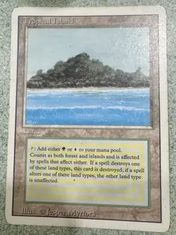 Wizards of the Coast Magic: The Gathering Tropical Island Land Revised Rare - Image 1
