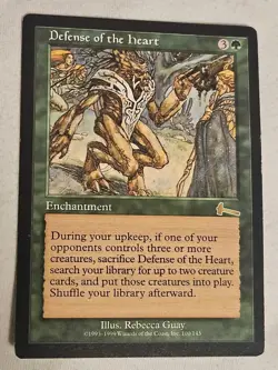 Magic: The Gathering Defense of the Heart Urza's Legacy Rare Green Enchantment … - Image 1