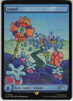 MTG Island Rainbow Foil NM Secret Lair Drop Series Magic 1940 - Image 1