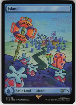 MTG Island Rainbow Foil NM Secret Lair Drop Series Magic 1940 - Image 1