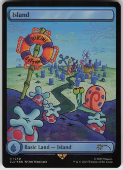 MTG Island Rainbow Foil NM Secret Lair Drop Series Magic 1940 - Image 1