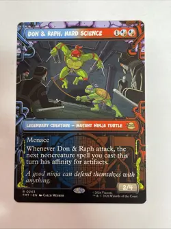 MTG Don & Raph, Hard Science - Showcase Rare Ninja Turtles #243 - Image 1