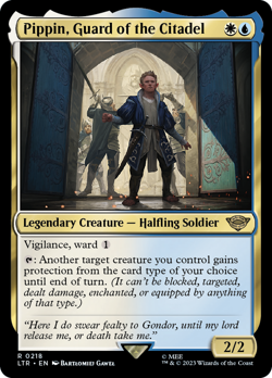 Pippin, Guard of the Citadel (REGULAR) x1 - MTG The Lord of the Rings LTR #218 - Image 1