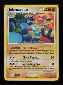 Infernape 3/100 Holo Rare Stormfront Pokemon Near Mint - Image 1