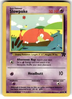 Team Rocket Pokemon TCG Slowpoke 67/82 Unlimited - Image 1