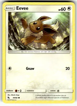 Hidden Fates Pokemon TCG Eevee 49/68 NM Common - Image 1