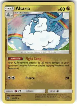 Pokemon TCG Altaria Dragon Majesty 40/70 Holo Holo Rare LP - Image 1
