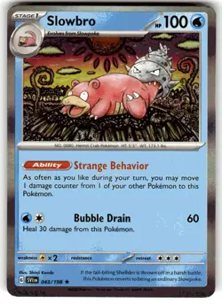 Slowbro - 043/198 Scarlet and Violet Base Set Pokemon Holo Foil Rare - Image 1