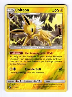 Jolteon Hidden Fates #23 (2019) Rare Reverse Holo NM Pokemon - Image 1