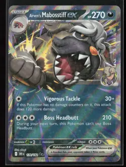Arven's Mabosstiff ex 139/182 SV10: Destined Rivals Pokemon TCG NM - Image 1