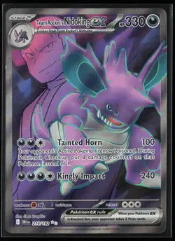 Team Rocket's Nidoking ex 216/182 Ultra Rare SV10: Destined Rivals Pokemon NM - Image 1