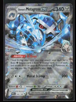 Steven's Metagross ex 145/182 SV10: Destined Rivals Pokemon TCG NM - Image 1