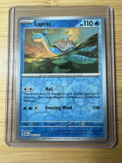 Reverse Holo Lapras 045/197 Uncommon SV03: Obsidian Flames Pokemon - Image 1
