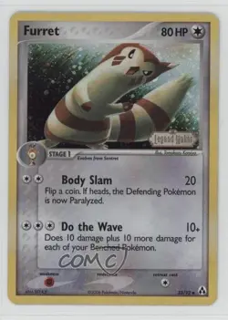 Furret Reverse Foil Pokemon EX Legend Maker #33 2006 - Image 1