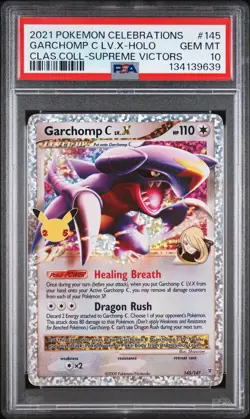 2021 POKEMON CELEBRATIONS CLASSIC COLL #145 GARCHOMP C LV.X-HOLO PSA 10 - Image 1