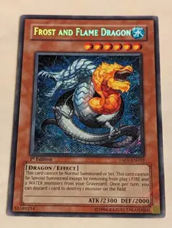 Yu-Gi-Oh Frost and Flame Dragon TAEV-EN033 Secret Rare 1st Edition Mint - Image 1