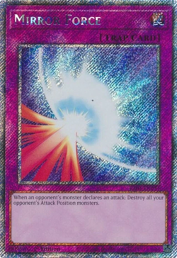 Yugioh! Mirror Force - RA03-EN093 - Platinum Secret Rare - 1st Edition Near Mint - Image 1