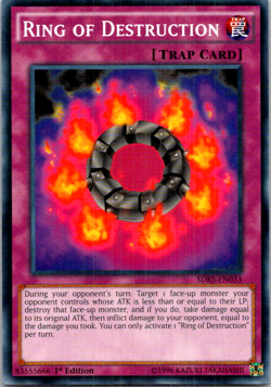 Ring Of Destruction SDKS-EN033 Yu-Gi-Oh! 1st Edition Light Play - Image 1