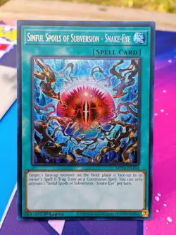 Yu-Gi-Oh Sinful Spoils of Subversion Snake-Eye MP24-EN104 Prismatic Secret Rare - Image 1