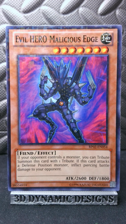 | Yugioh Evil HERO Malicious Edge BP02-EN054 Mosaic Rare 1st Edition NM/M 🔥 | - Image 1