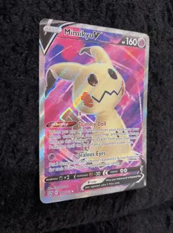 Mimikyu v Full Art Holo Card 148/163 Swsh05: Battle Styles Pokemon NM - Image 2