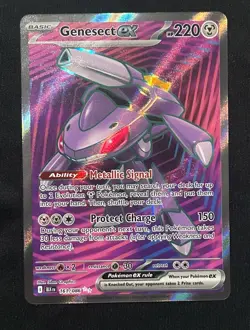 Pokemon TCG: Black Bolt Genesect EX Full Art Ultra Rare Card #161/086 NEAR MINT! - Image 1
