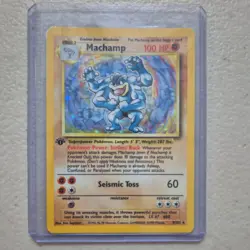 Machamp Holo Base Set 8/102 1st Edition Vintage 1999 Pokemon Card WOTC Rare - Image 1