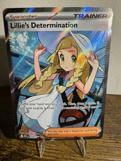 Pokemon TCG Lillie's Determination Trainer Card Holo Rare 169/132 Mint - Image 1