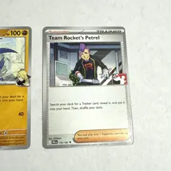 Team Rocket's Petrel Pokemon Prize Pack Series 8 Promo Pokemon Card NM/LP - Image 3