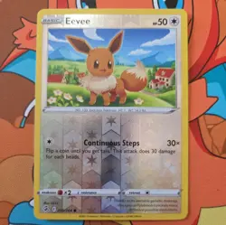 Pokemon TCG Card Eevee Fusion Strike Reverse Holo 205/264 NM/M NEVER PLAYED! - Image 1