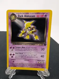 Dark Alakazam Pokemon TCG WOTC Team Rocket NON- Holo Rare Card 18/82 - Image 1